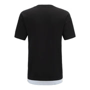 black T-shirt shoulder side