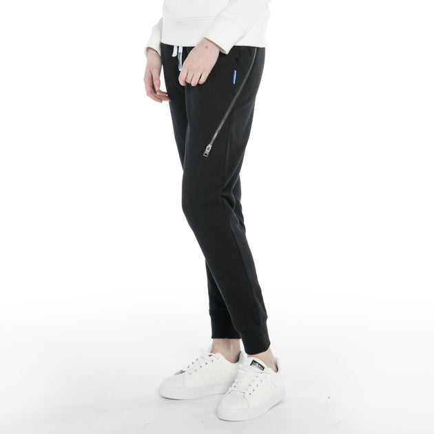 Womens Stretch Knit Slim Fit Zip Tracksuit Joggers Ladies Girl Bottom