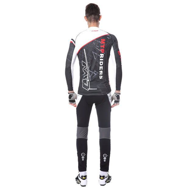 back side - Men wearing a cycling suit in black colour