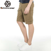 Mens Cargo Combat Chino Shorts Cotton Half Pants Casual Summer Stone Washed Jeans