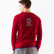 Men's Raglan Double Layers Bottom Sweater  S M L XL Red Grey
