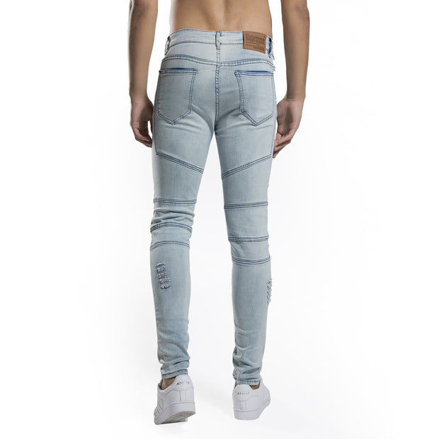 Men's Skinny Super Stretch Fit Ripped Jeans