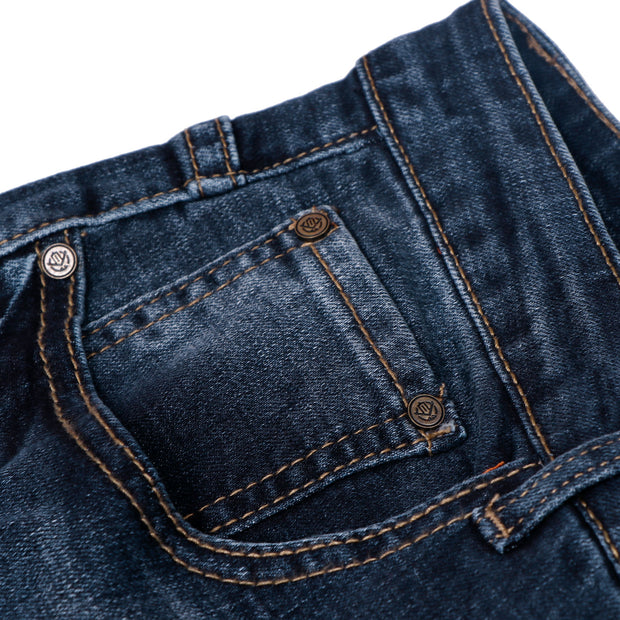 Men's Skinny Stretch Ripped Blue Jeans