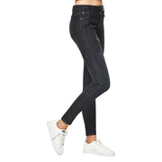 Women's Ripped Stretch Skinny Jeans Black size S M L XL