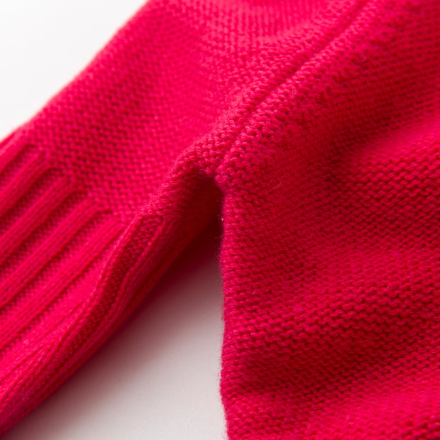 Women's Woolen Chunky Raglan Knitwear Zip-Up Hoodie