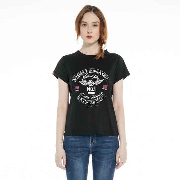 New Womens  Cotton Jersey Print Tops & Shirts Tee Shirt T-shirt T Shirt  UK Stock