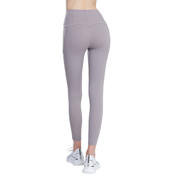 Womens Sports Leggings Yoga Cropped Pants High Waist with Pockets UK Brand
