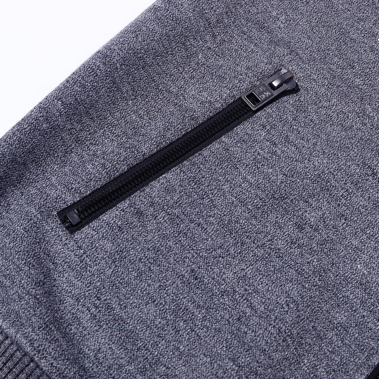 Men's Bonded Full-Zip Hoodie - Fleece Jacket black grey size S M L XL