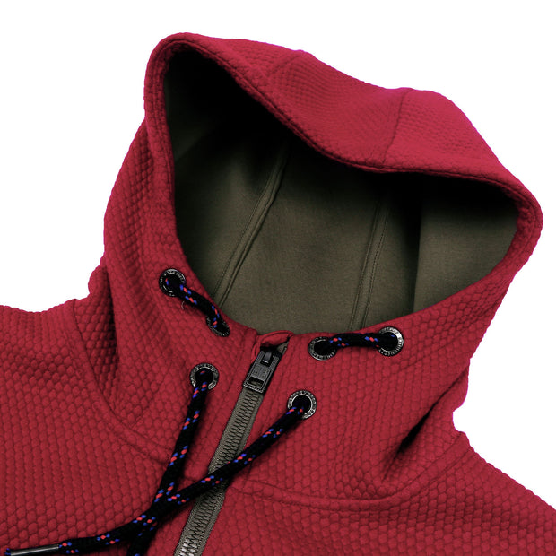 Textured Bonded Knit Hooded Jacket