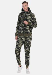 Extreme Pop Mens Camo Military Tracksuit Bottoms and top jacket grey or green camouflage