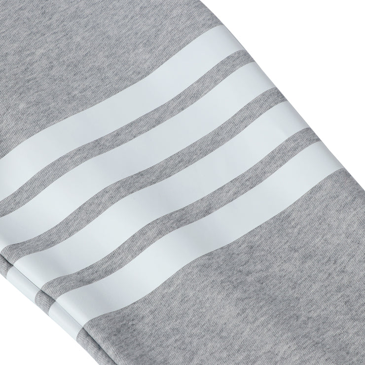 Mens Hoodie Sweatshirt Stripe Print Jumper grey or navy
