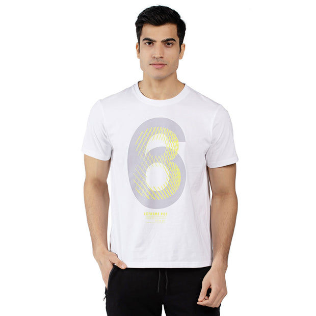 Mens Crew Neck Short Sleeve Geometric Print T-shirts