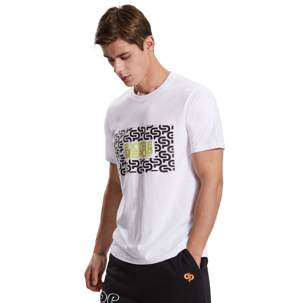 Extreme Pop Mens Printed Summer Sports T-Shirt Organic Cotton