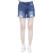 UK Womens High Waisted Shorts Jeans Ripped Denim Shorts Jeans HotPants
