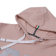 Women's Reflective Print Crop Hoodie Sweatshirt S M L XL Pink Black