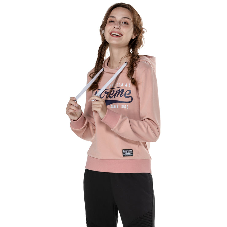 Womens Print Hoodie  Cotton Stretch French Terry Slim Sweatshirt Ladies Girls Tops Jumper Sweater