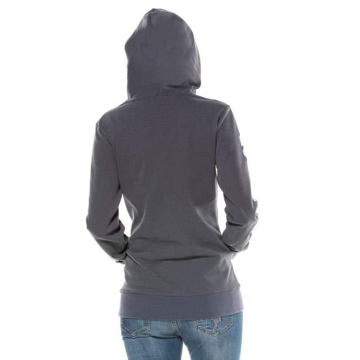 Womens Sweatshirt Hoodie Jumper size S M L XL BLACK GREY
