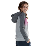 Women's Dip Dyed Raglan Hoodie Sweatshirt S M L XL Grey Navy