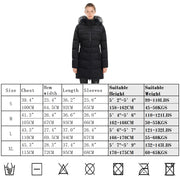 Down Jacket for Womens in Pure White Goose Down Winter Hooded Coat UK Brand