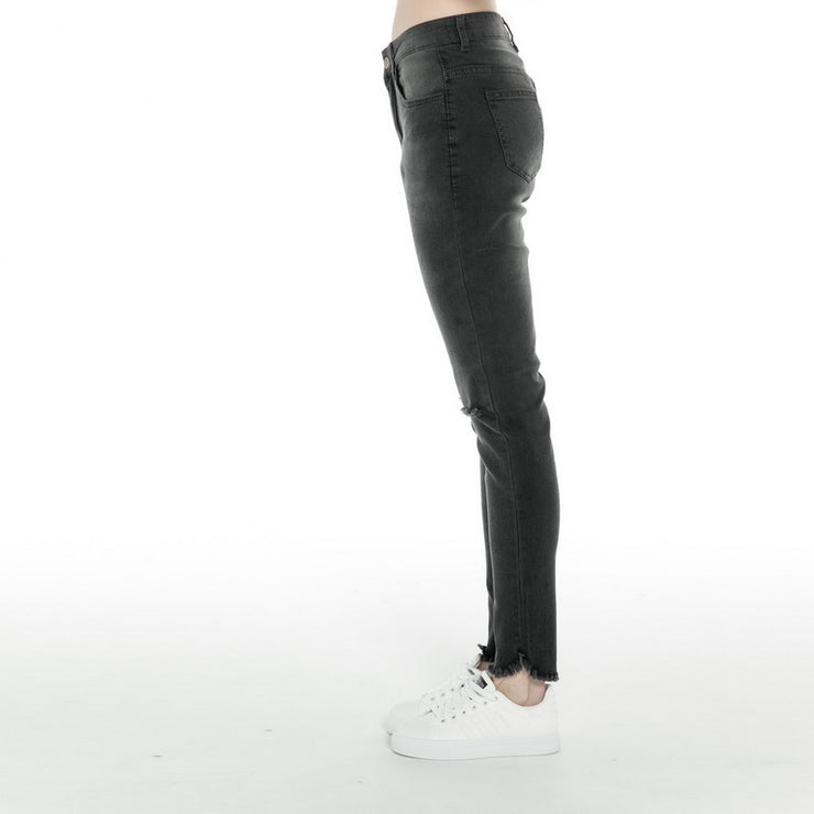 Women's Skinny Ripped Black Jeans
