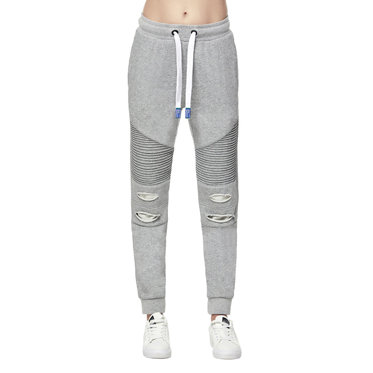 MIP RIPPED AND LACE UP TRACK PANTS IN GREY – BOOPDOCOM