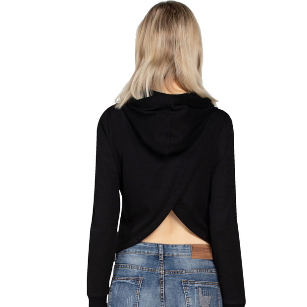 Women's fashion Hooded Sweatshirts Size S M L XL Black Grey