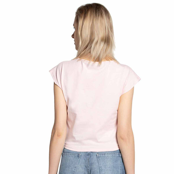 Women's Cotton Off Shoulder Sleeve Cropped T-Shirt